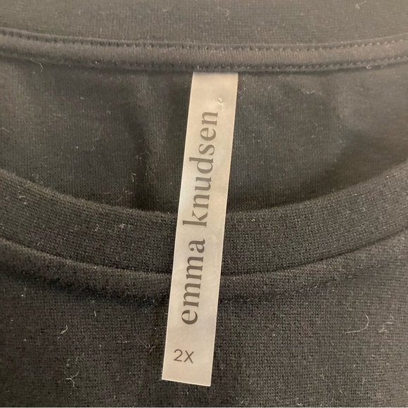 EMMA KNUDSEN Sz 2X Oversized Cotton Blend Short Sleeve Tunic Jersey Knit Dress - Picture 7 of 8